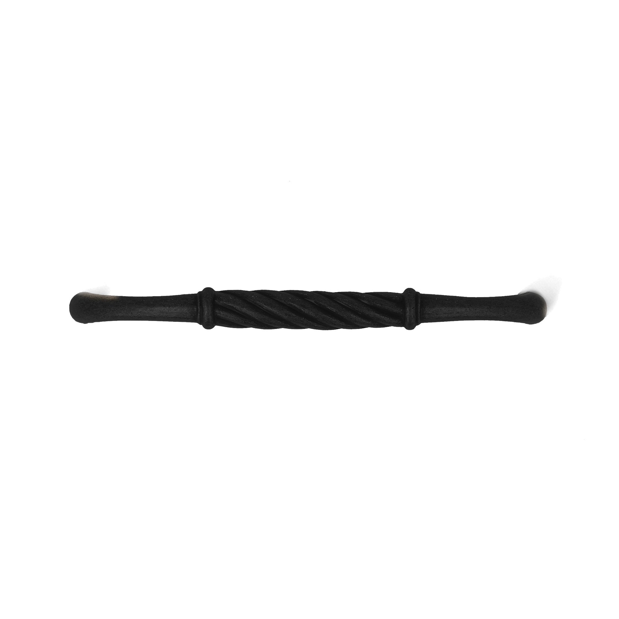 Puxador para móveis | Estilo Clássico | Fabricado em Zamac | Acabamento Preto Fosco | Distância entre pontos: 128 mm | Medidas 136*12*29mm | Sistema - 3