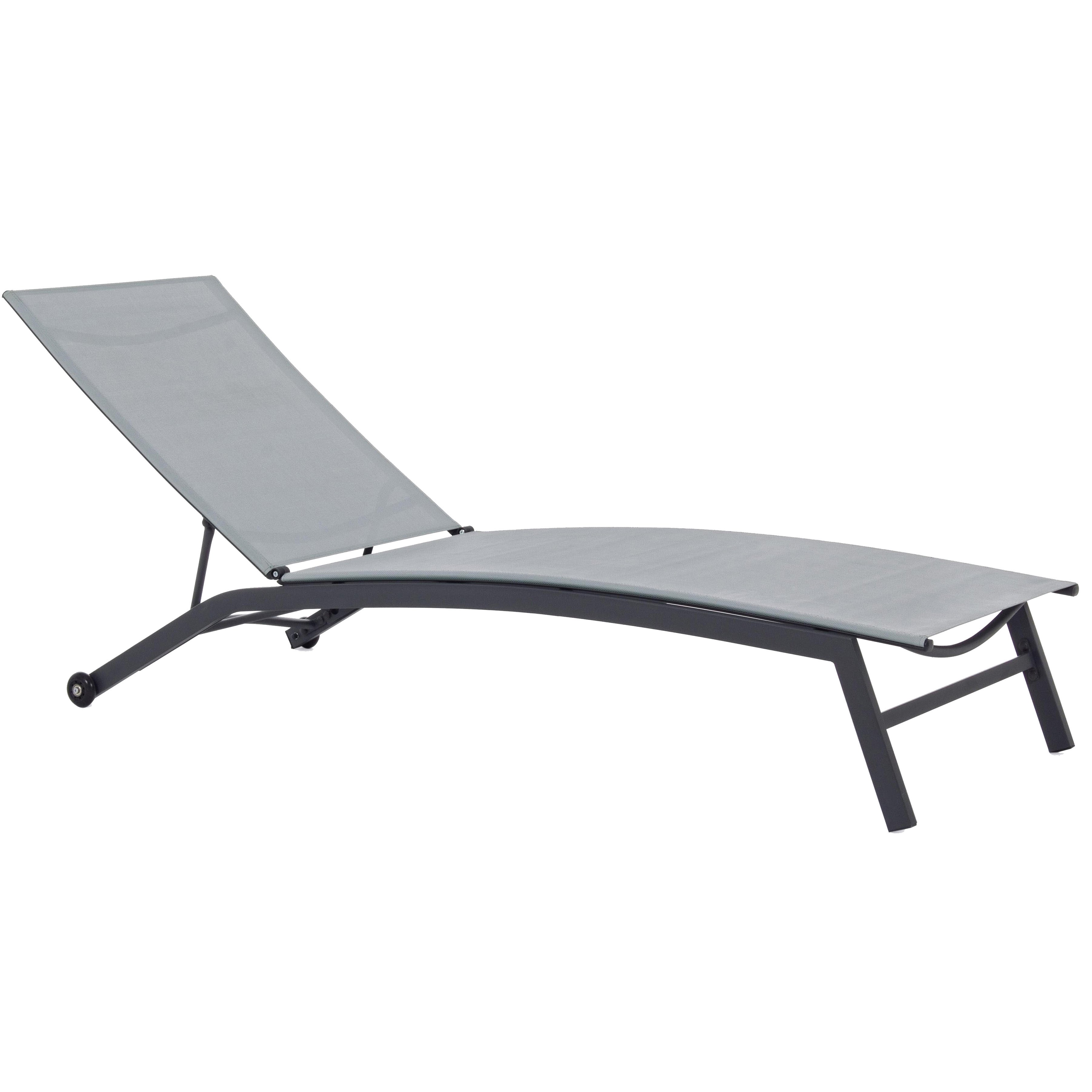 Cama reclinable de acero pintado 195x63 cm 34h gris | Leroy Merlin