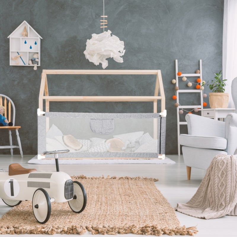 Trilho de cama extra largo de 180 cm, acessório de proteção para cama de criança para meninos e meninas - 4