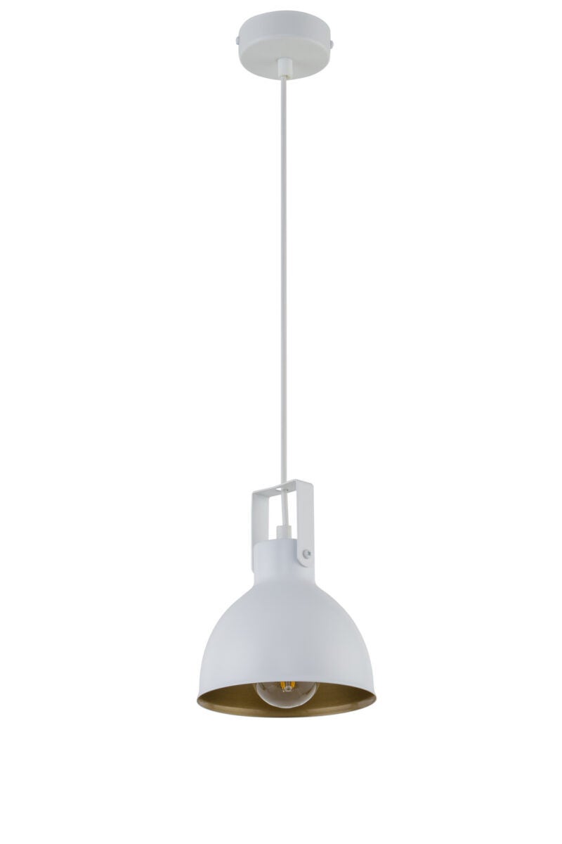 Lampa wisząca Mars biało-złota 1xE27x15W dekoracyjna wym: 90 x 15 x 15 cm metal SIGMA