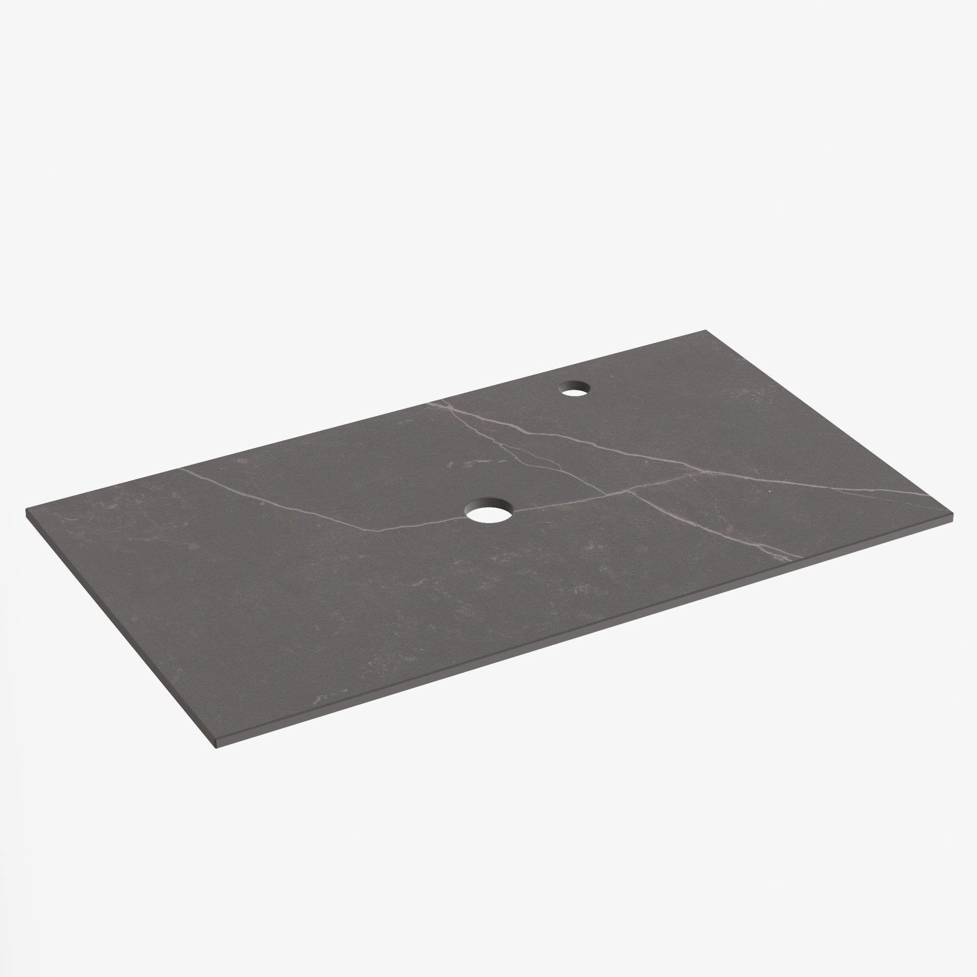 Blat umywalkowy Dekton ciemnoszary 81x46x1,2 cm