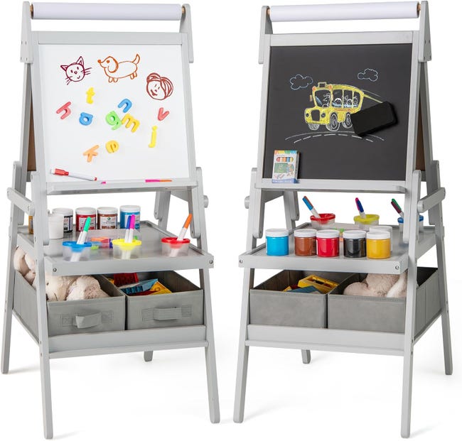Tableau Enfant 3 en 1 - Chevalet magnétique double face à hauteur Tableau Enfant 3 en 1 - Chevalet magnétique double face à hauteur