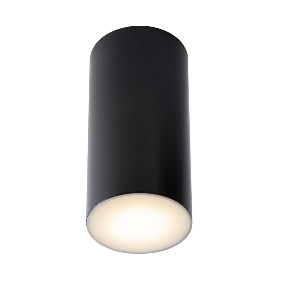 Reflektor sufitowy spot natynkowy Arao okrągły czarny 1xGX53x9W tuba wym: 20,2 x 12 x 12 cm metal Shilo