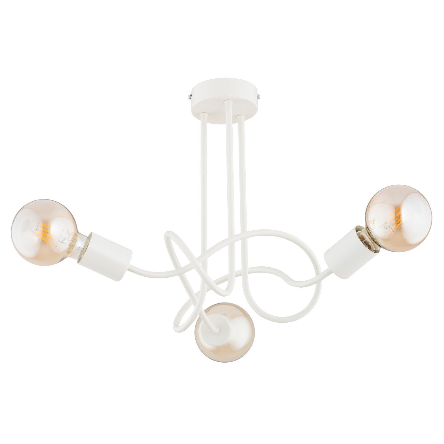 Lampa sufitowa wisząca Wingo kremowa 3xE27x15W industrialna wym: 36 x 41 x 41 cm metal Alfa