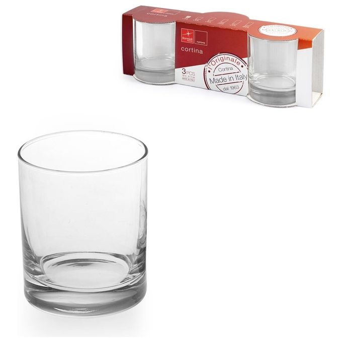 Vaso de Agua Cortina 8 1/2 Bormoli 3 Piezas 25,5 CL Vidrio Transparente - Imagen 3