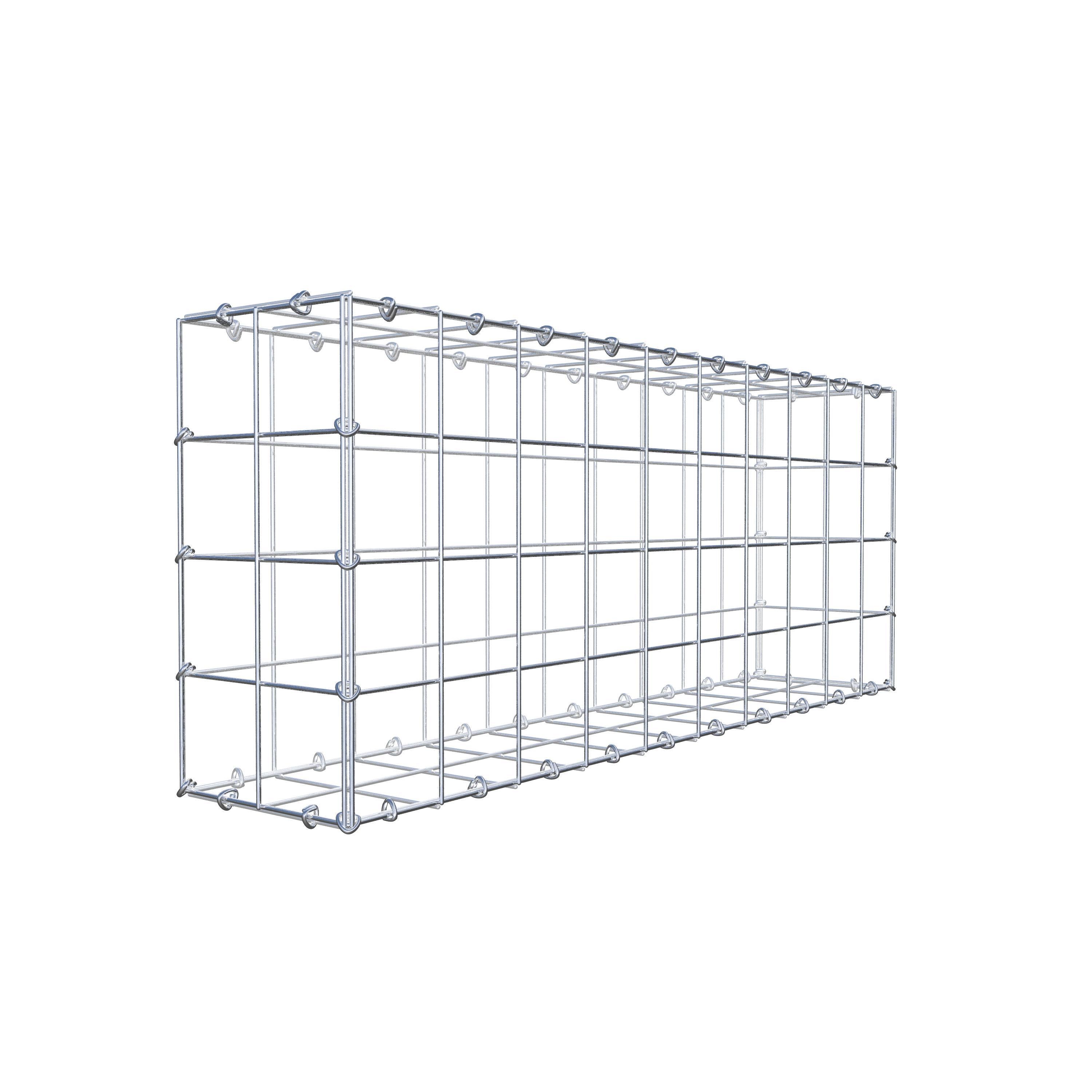 Gavión de acero galvanizado 100x40x20cm (LxAxP), malla 10 x 10cm, Anillo en C, jaula metálica para muro o jardín - 6