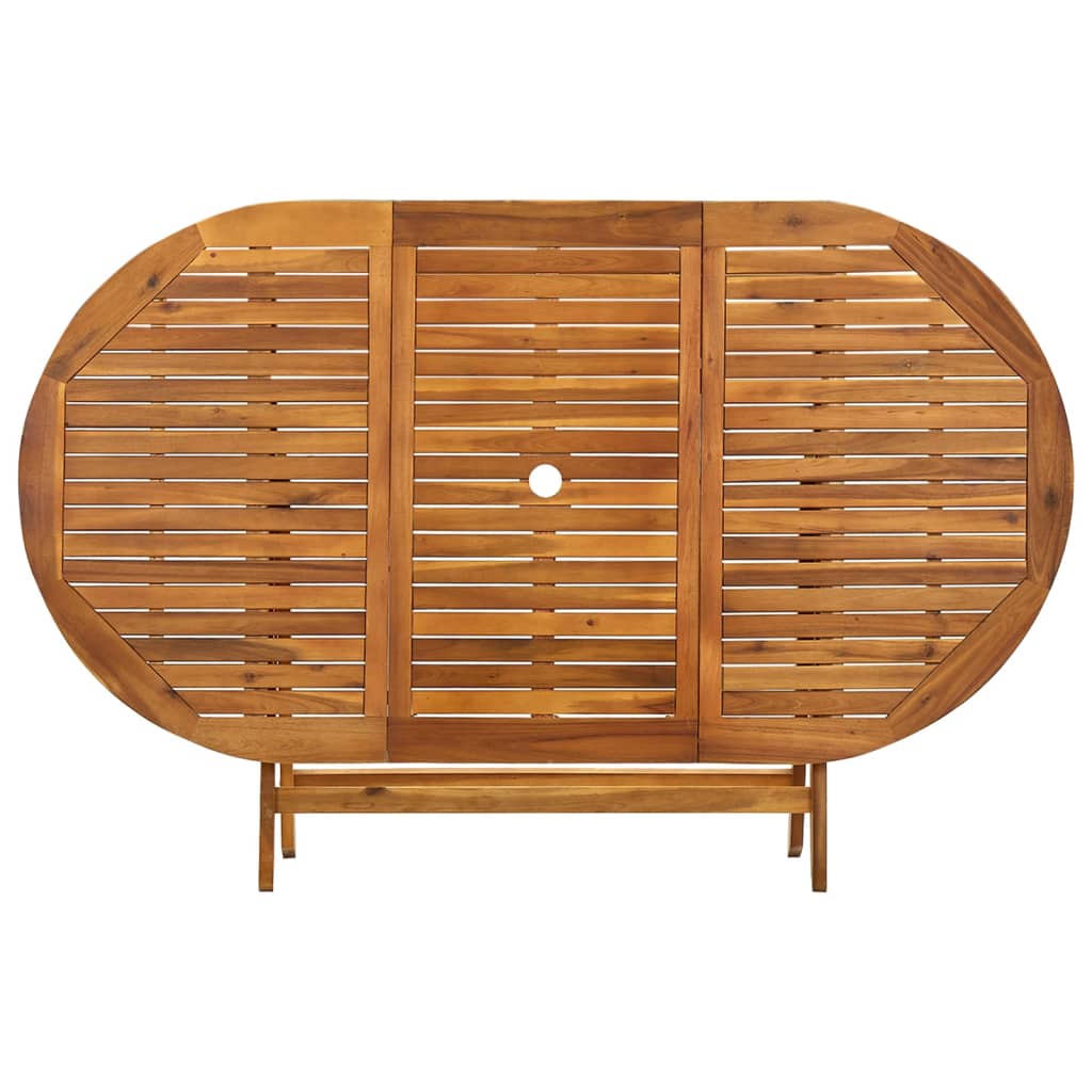 Table de jardin pliante en bois d'acacia massif 160x85x75 cm - 4