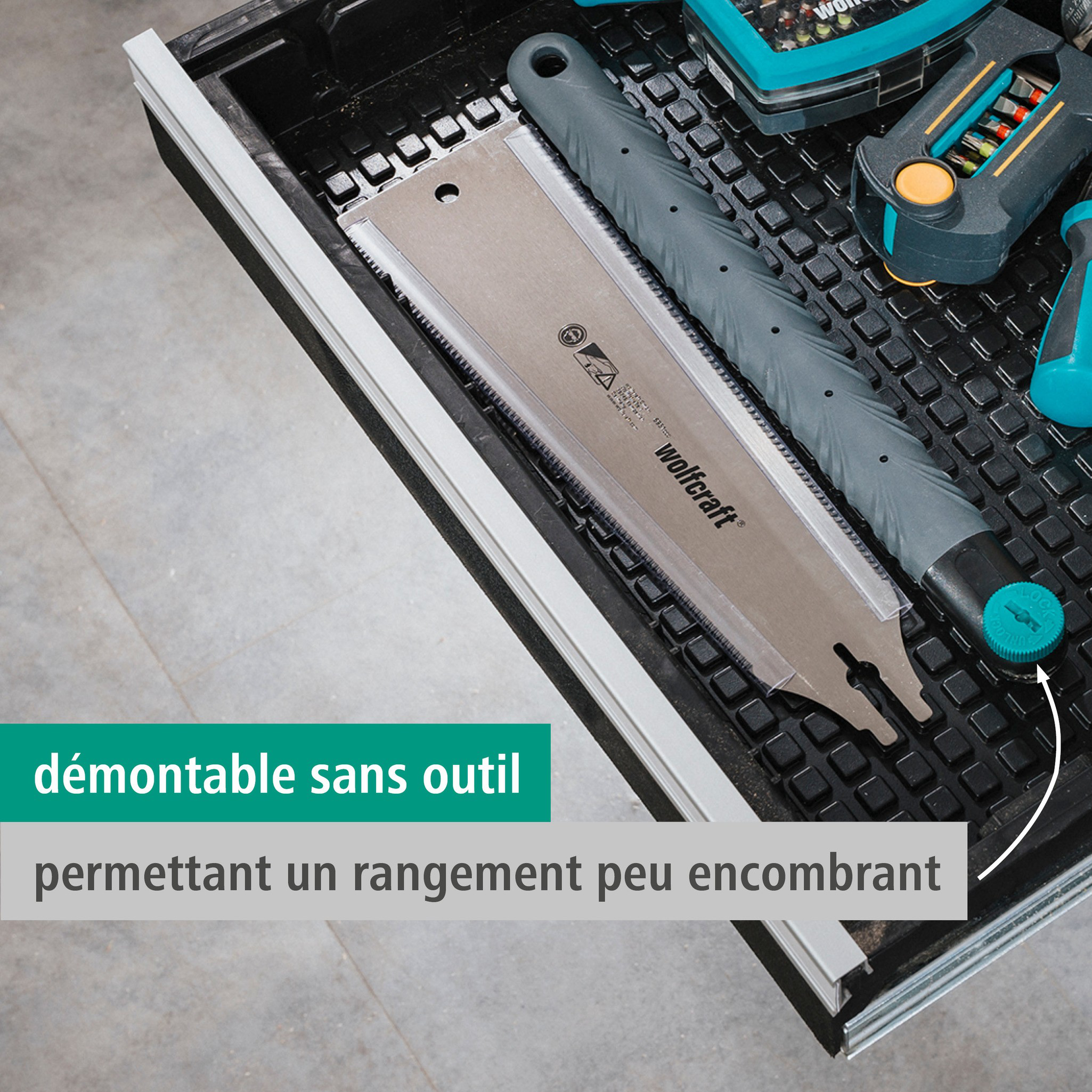 Scie Japonaise - Lame de 330 mm en Acier Inoxydable - Pour Bois, Plinthes, Tuyau en Plastiques - wolfcraft 6955000 - 3