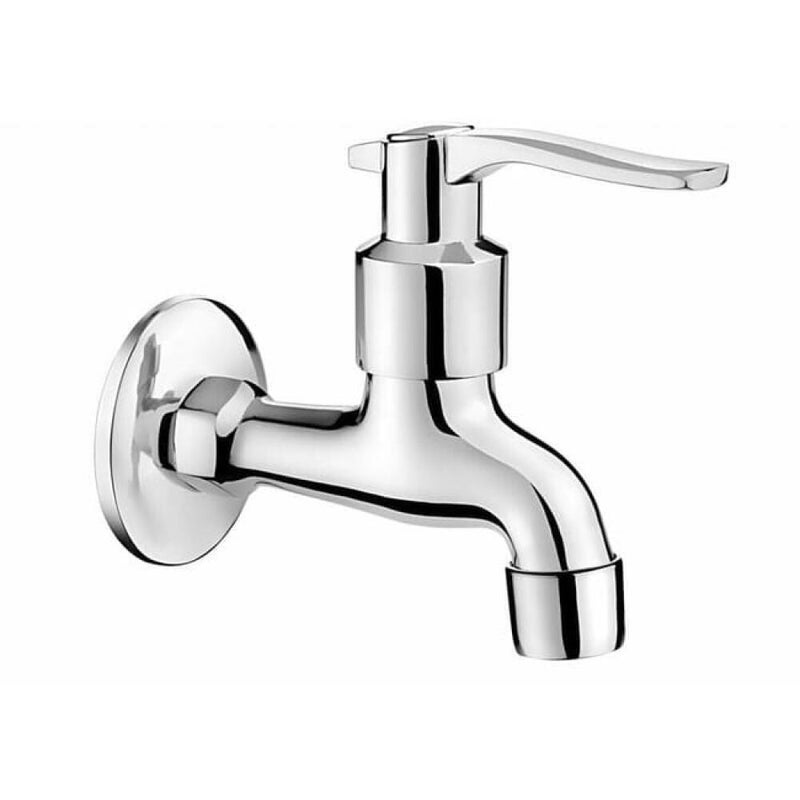 Niklowany kran kuchenny, kran kuchenny ze stali nierdzewnej, ciepła i zimna woda, obrotowy 360°, kran zewnętrzny