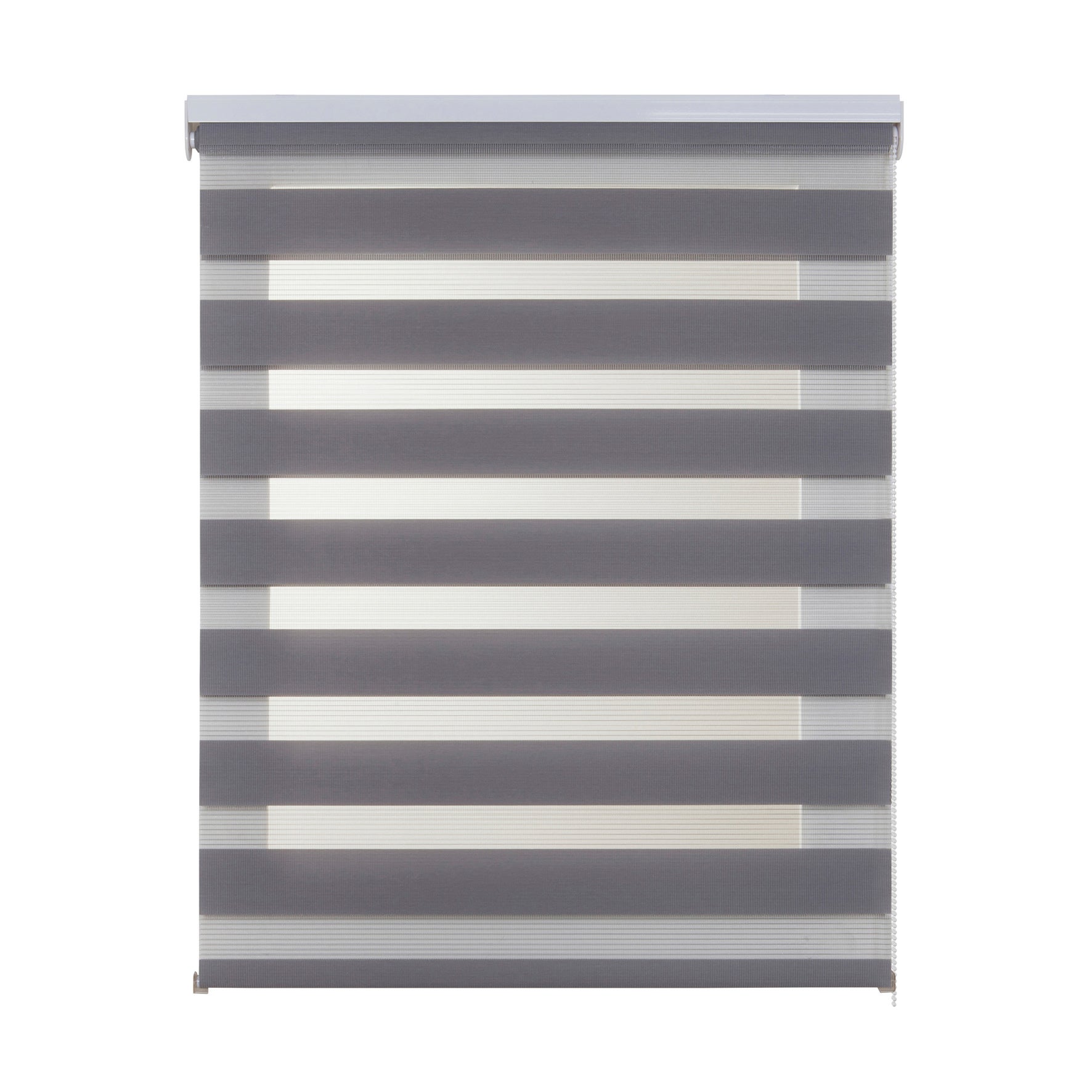 Tenda A Rullo Zebra Free-stop Senza Fili – Grigio Argento – 58x60 Cm – Doppio Strato Luce Filtro UV