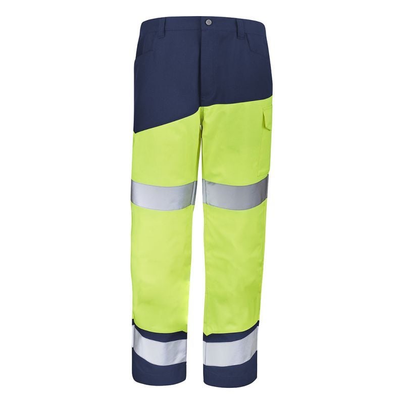 Cepovett - Pantalon de travail Fluo SAFE XP - Jaune / Bleu Marine - L - 4