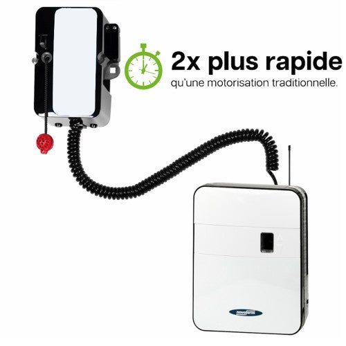 Motorisation NOVO SPEED 600 porte de garage sectionnelle 17 m² 180 kg télécommandes incluses LED sans rail plafond - 3