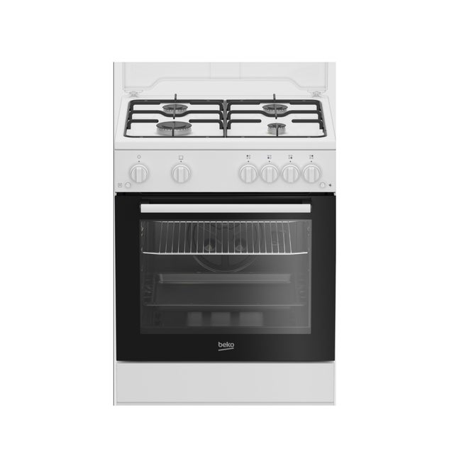 Cuisinière gaz 64l 4 feux blanc - Beko FBG62121WD