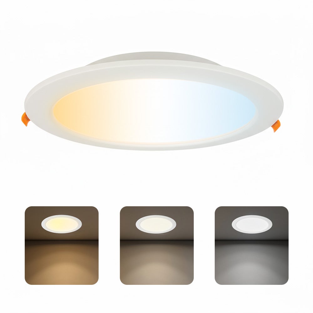 Oprawa stropowa podtynkowa downlight LED, 24W, 2270lm, IP20, CCT, okrągła, biała, ALEXIS HOROZ