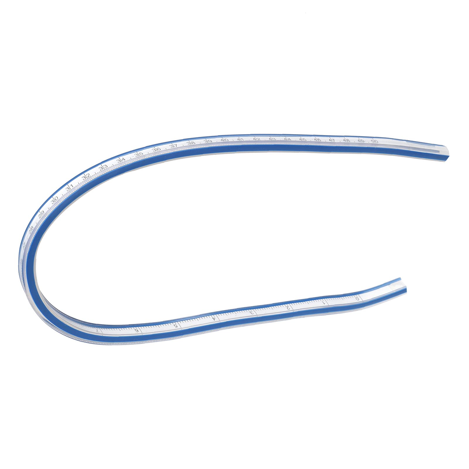 Règle courbe flexible en plastique, échelle métrique, outil de mesure souple pour le dessin et la couture (règle serpent de 50 cm) - 3