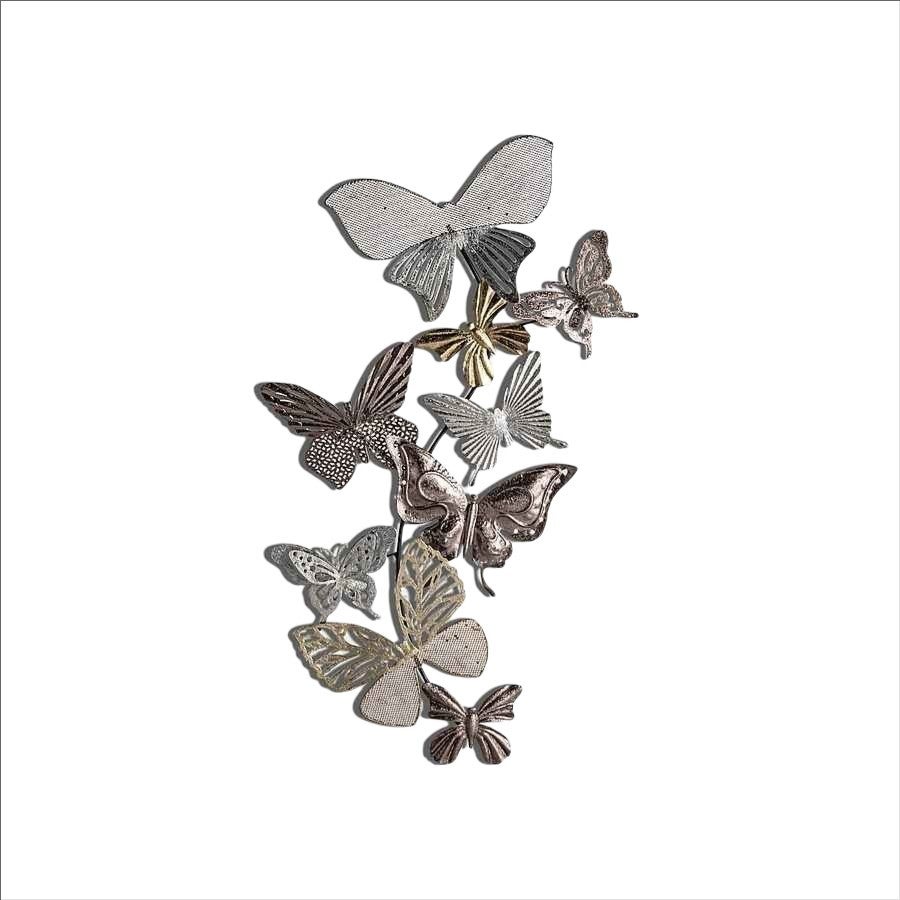 Akunadecor  Decoracion Metalica Para Pared Modelo Mariposas Burkina Dorado , Leroy Merlin