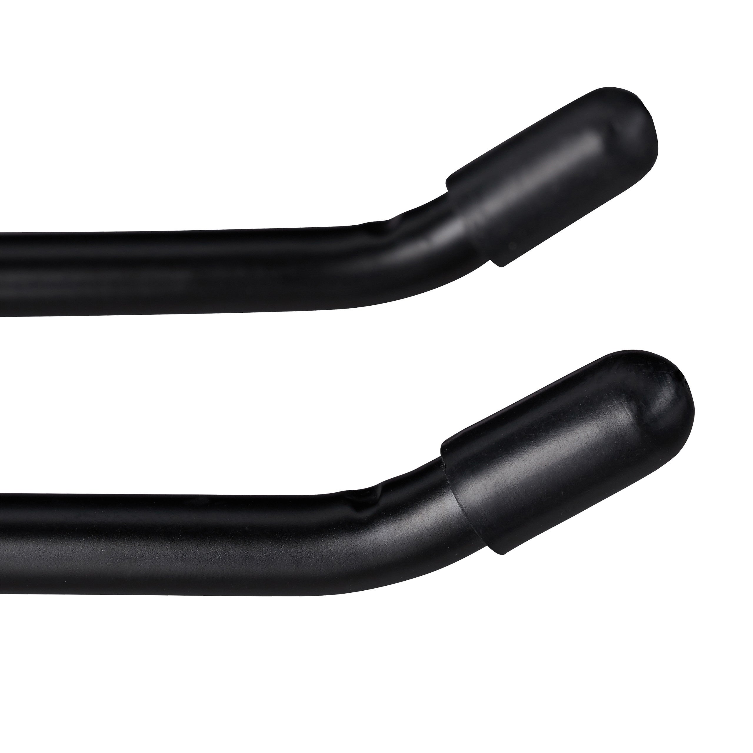 4x Portautensili a Parete, Doppio Gancio, Portascope, Appendini Esterno da Avvitare al Muro, acciaio, 24 cm, nero - 7