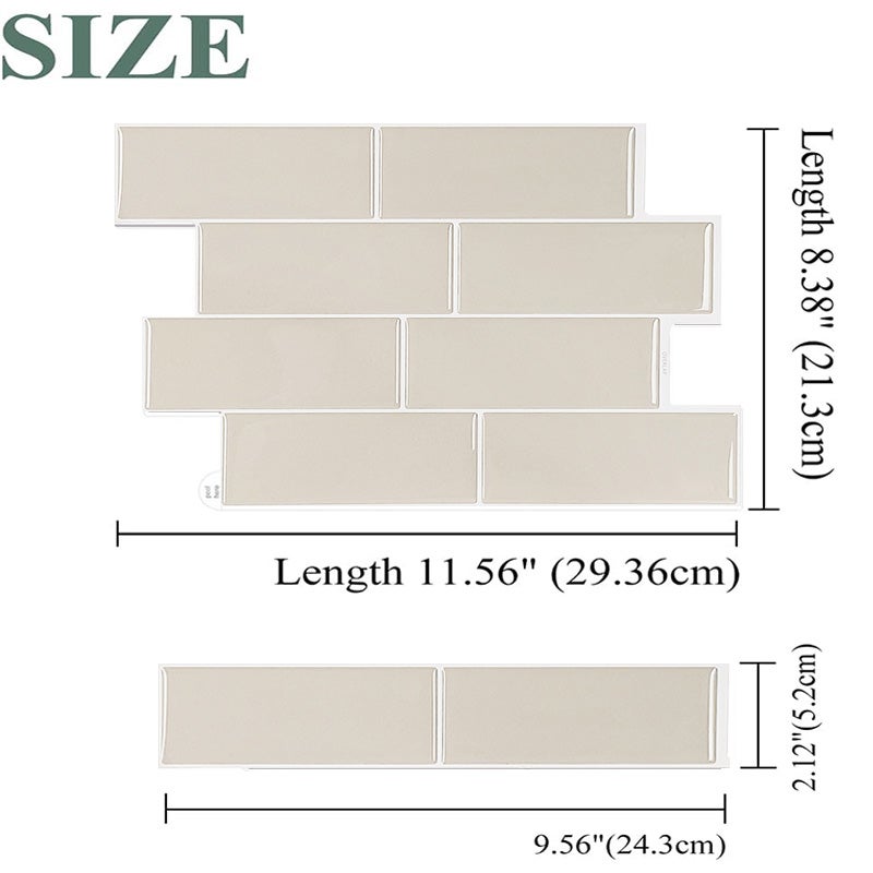 Panel Mural Autoadhesivo Impermeable (Efecto Mármol 3D) - Lote de 4 para Salpicadero de Cocina/Baño - Diseño Elegante - 2