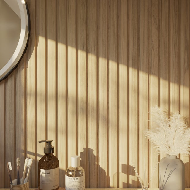 Panneau mural effet chêne naturel MOLDE - 30 x 260 cm - 0,78 m² - ARTENS