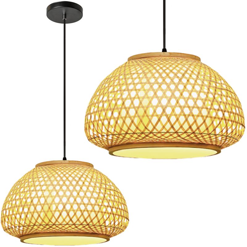 Lampa Sufitowa Wisząca Toolight App1649-1Cp Boho Beżowy 48Cm
