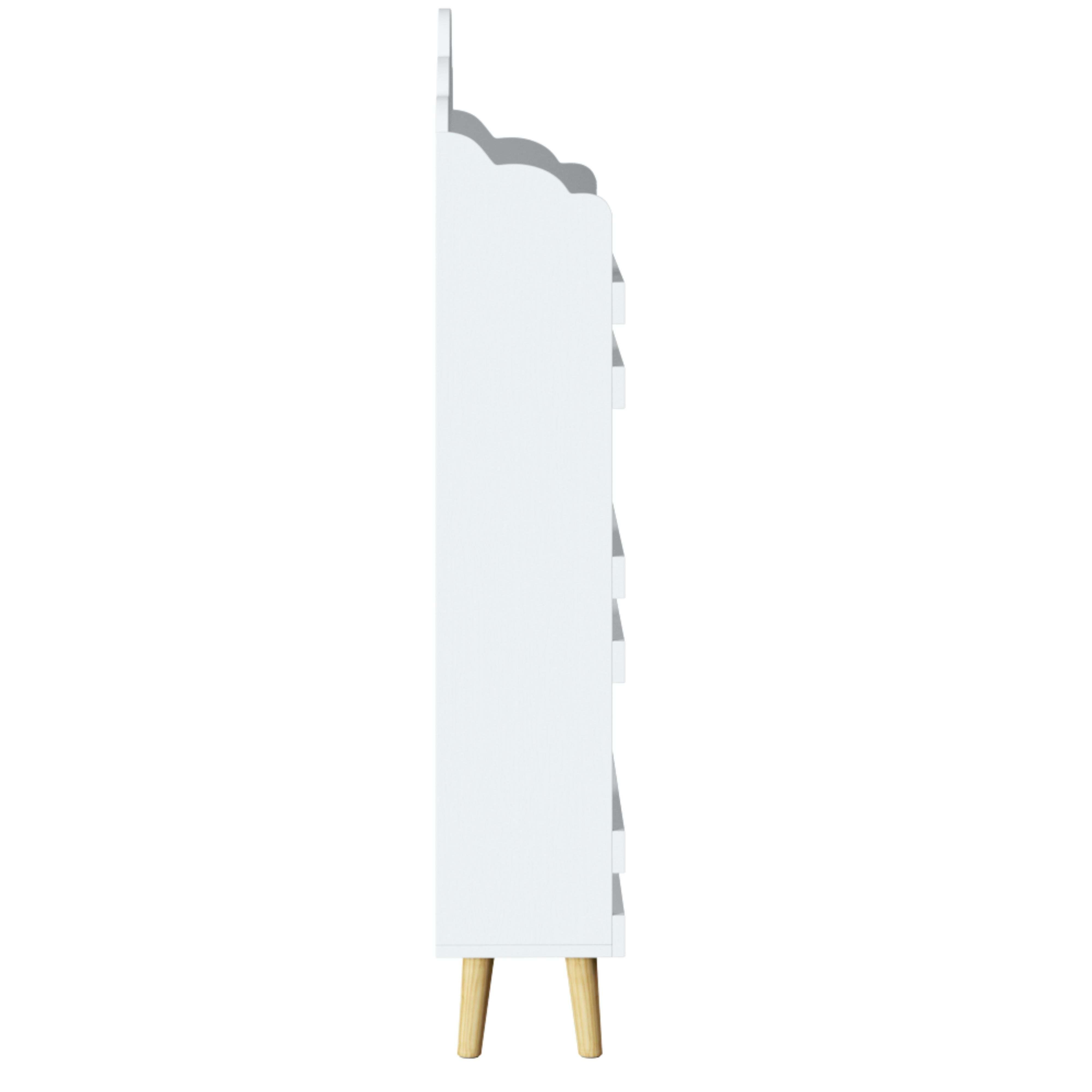 Bibliothèque pour Chambre enfant en MDF Blanc H. 100 x l. 58 x P. 18 cm - 6