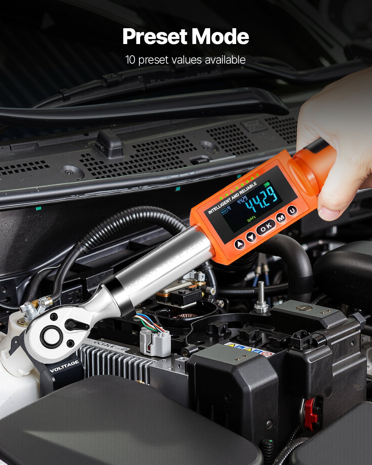 Klucz dynamometryczny cyfrowy 3/8 cala Napęd 0-135 Nm 72 zęby ±2% VEVOR - 4