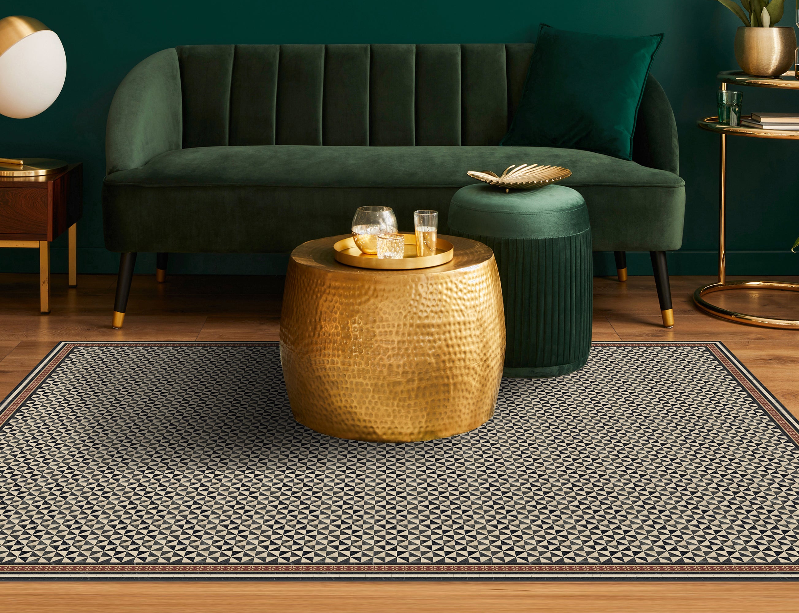 Alfombra de vinilo Damero Omar 200x300 cm -PVC antideslizante, vinilica para cocina o salón, estilo hidraúlico - 7