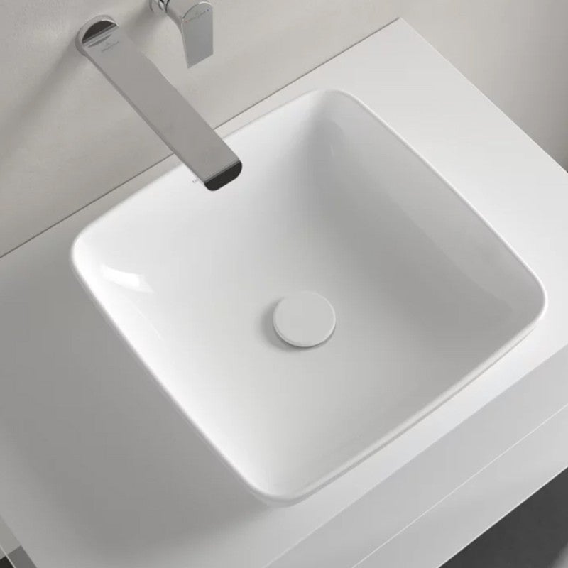 Vasque carrée à poser VILLEROY ET BOCH Artis Stone White ceramic plus - 6