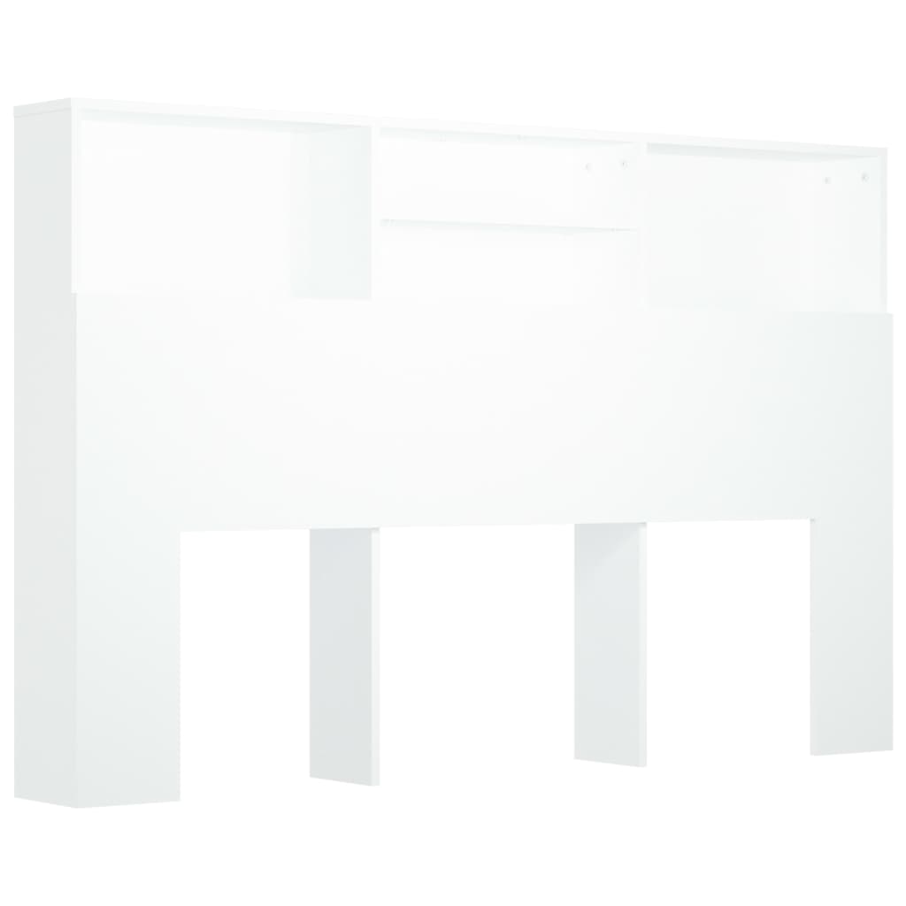 vidaXL Armoire de tête de lit Blanc 160x19x103,5 cm - 2