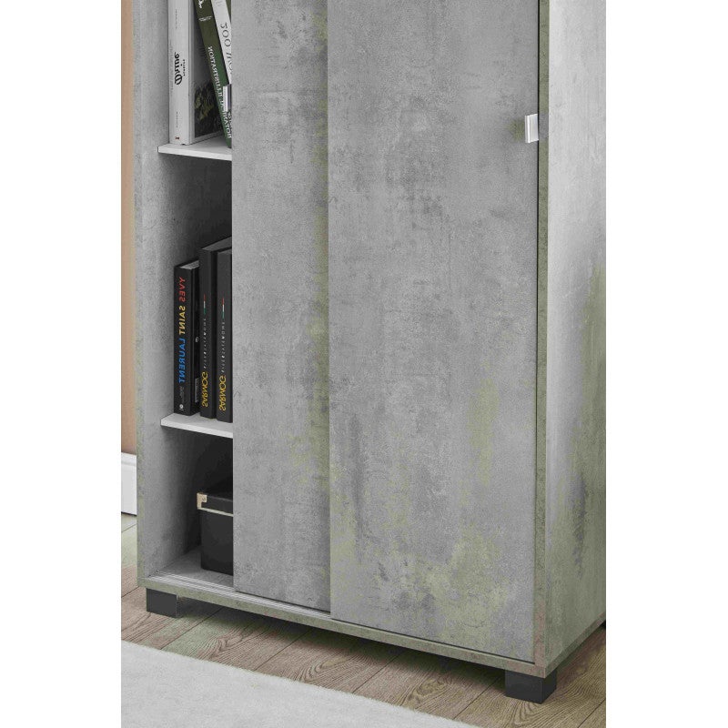 Mobile 2 ante scorrevoli h 190 cm colore Cemento - 8