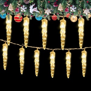 Guirlande Lumineuse Noël Extérieur 10M LED - Rideau Lumineux Multicolore, Étanche IP44 - Pour Toit, Jardin, Balcon