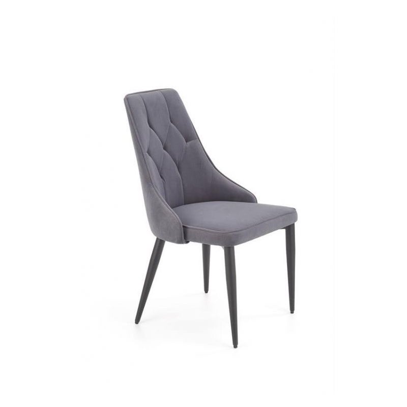 Krzesło tapicerowane K365 VELVET szare