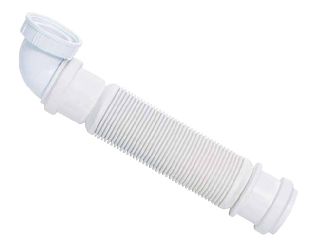 Sifone Per Lavabo Bianco Risparmio Di Spazio Flessibile 1 1/2