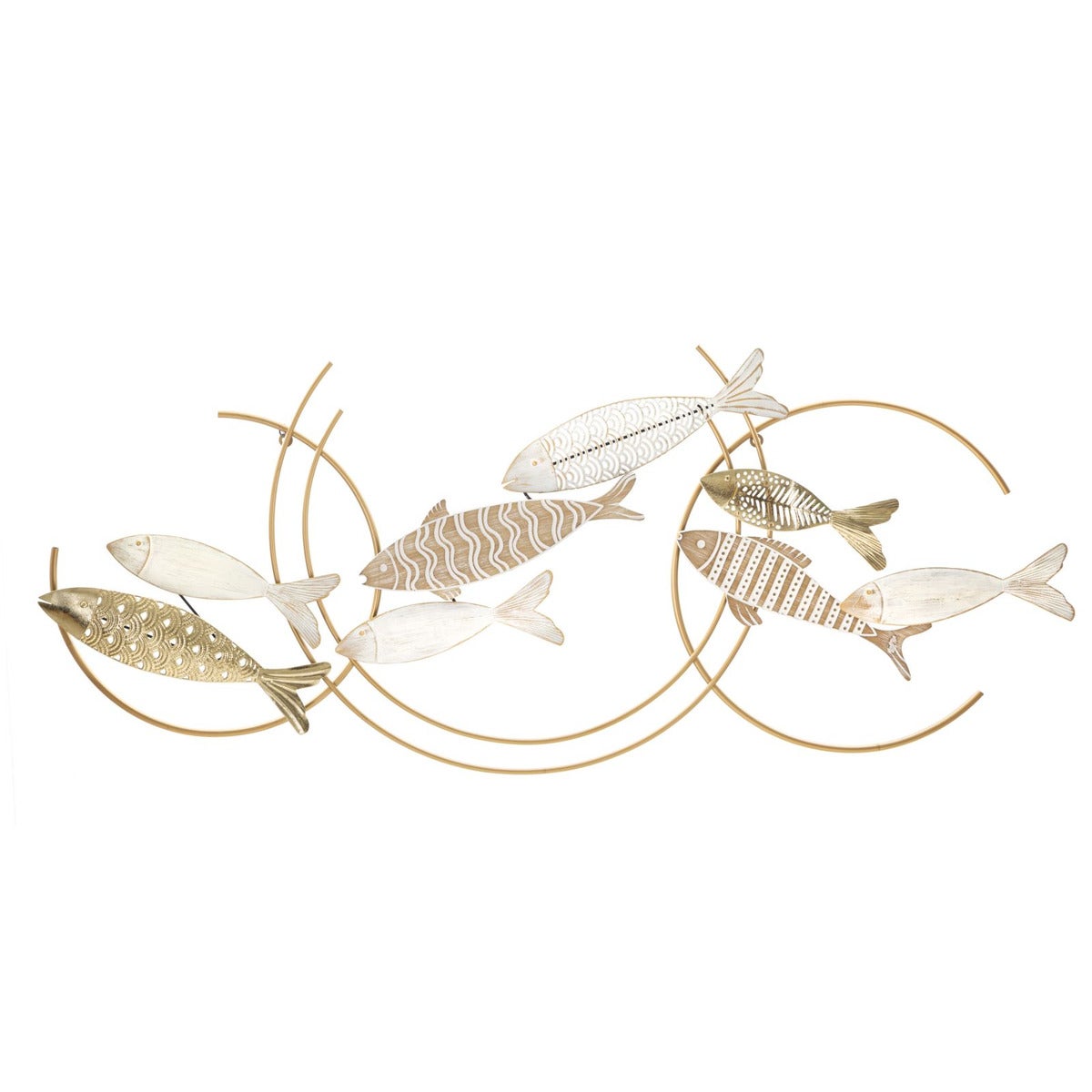 Metalowa Dekoracja 3D Ryba 3, Metal, Wielokolorowy, Seven Design