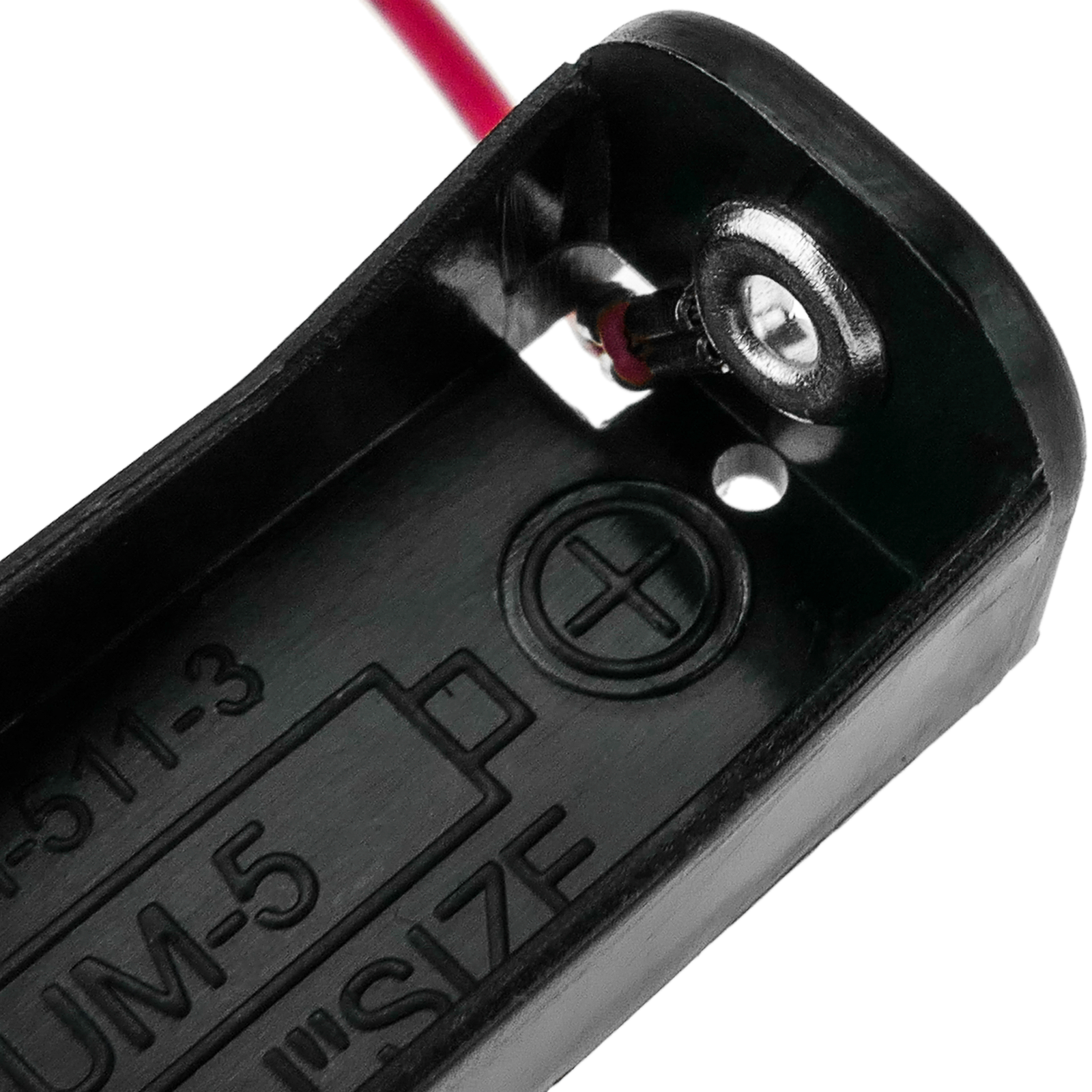 Battery compartment. Porte-pile plat pour 1 pile A23 8LR932 MN21 V23GA LR23 12V - 5
