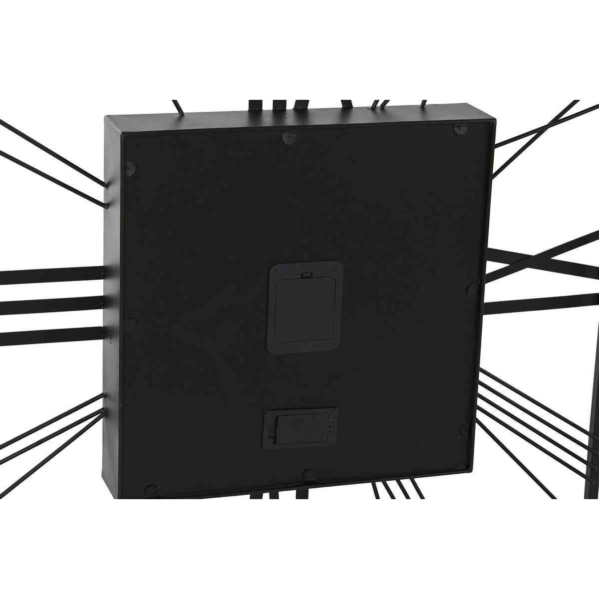 Orologio da Parete Home ESPRIT Nero Dorato Metallo Cristallo 80 x 8 x 80 cm - 4