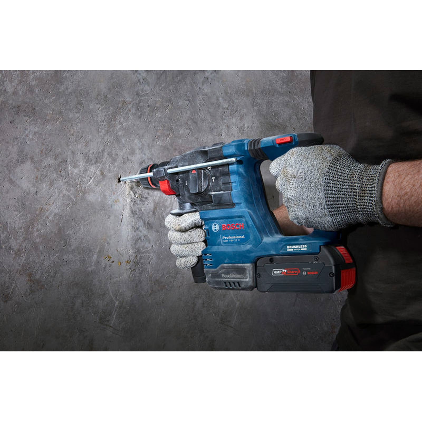 Bosch Akumulatorowa Młotowiertarka z ONECHUCK GBH 18V-22 X Solo - 0611924100 - 5