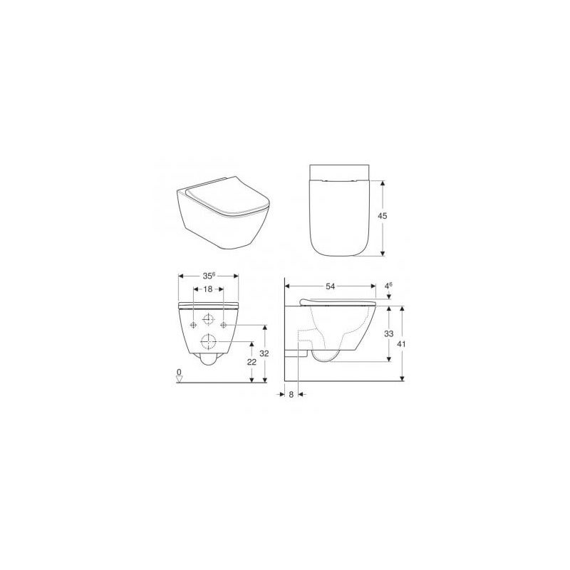 Smyle Square WC suspendu Rimfree avec fixations invisibles, caréné, avec abattant softclose slim (500.683.00.2) - 3