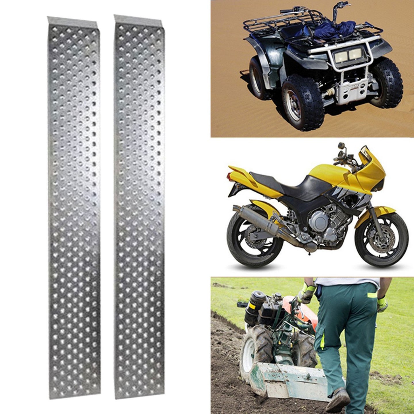 Lot de 2 rampes de chargement en acier galvanisé - 3