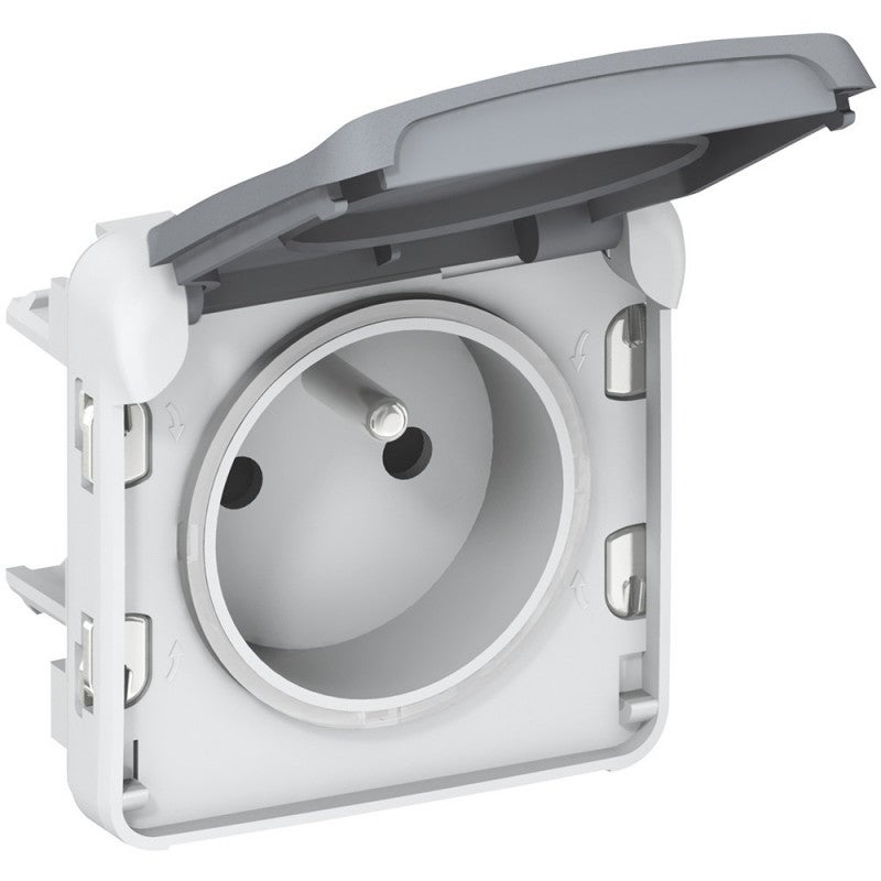 Presa Legrand Mosaic Prog 2P+T Destra 1 Modulo – Bianco, Collegamento Con Morsetti Automatici
