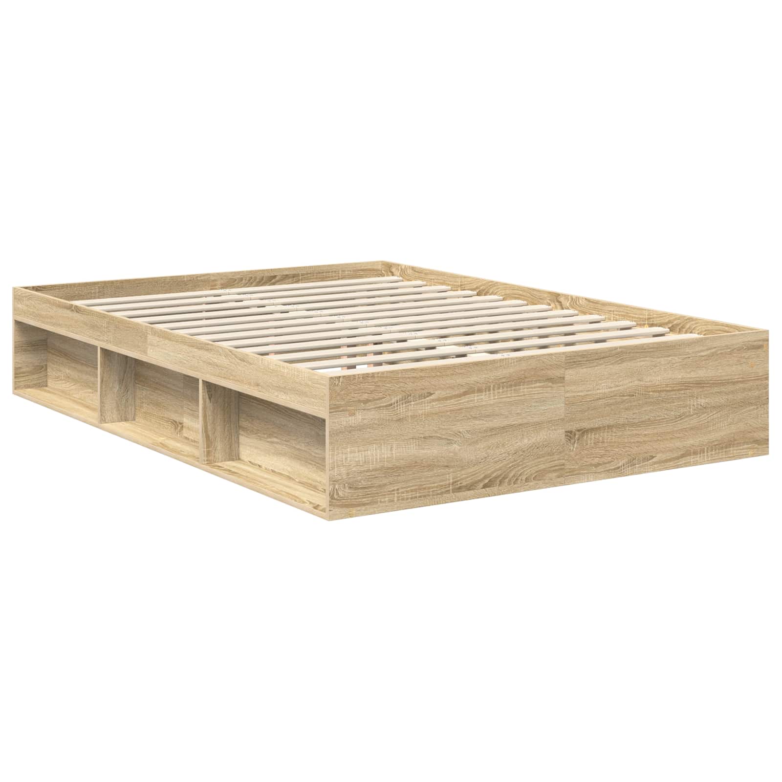 Cadre de lit 140 x 190 cm bois de pin massif - 5