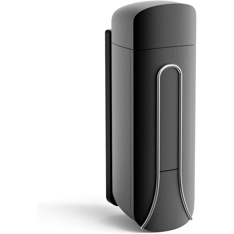 Dozownik mydła montowany na ścianie 350 ml, czarna plastikowa butelka, do łazienki, kuchni, hotelu i domu.