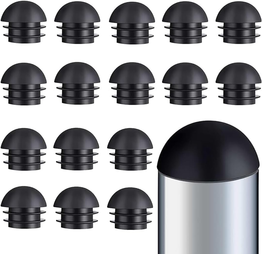 Lot de 30 bouchons à lamelles ronds en plastique - Pour tubes en acier