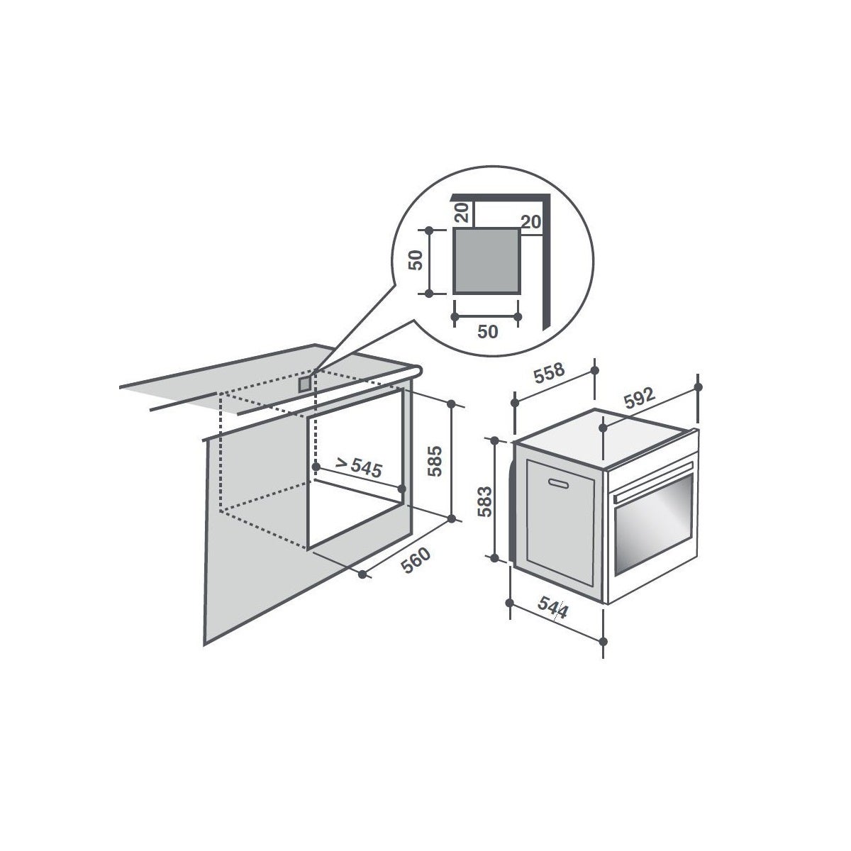 Four intégrable multifonction 73l 60cm a+ pyrolyse inox - Sauter SOP6210X - 4