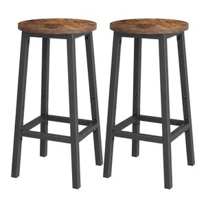 Tabouret de bar en tissu ajustable pivotant tissu Noir Toni | Maisons du Monde