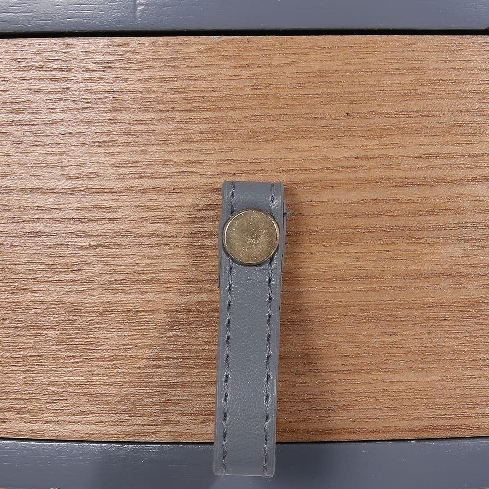 Table De Chevet - Home Deco Factory - Nora - Rond - Gris - 6