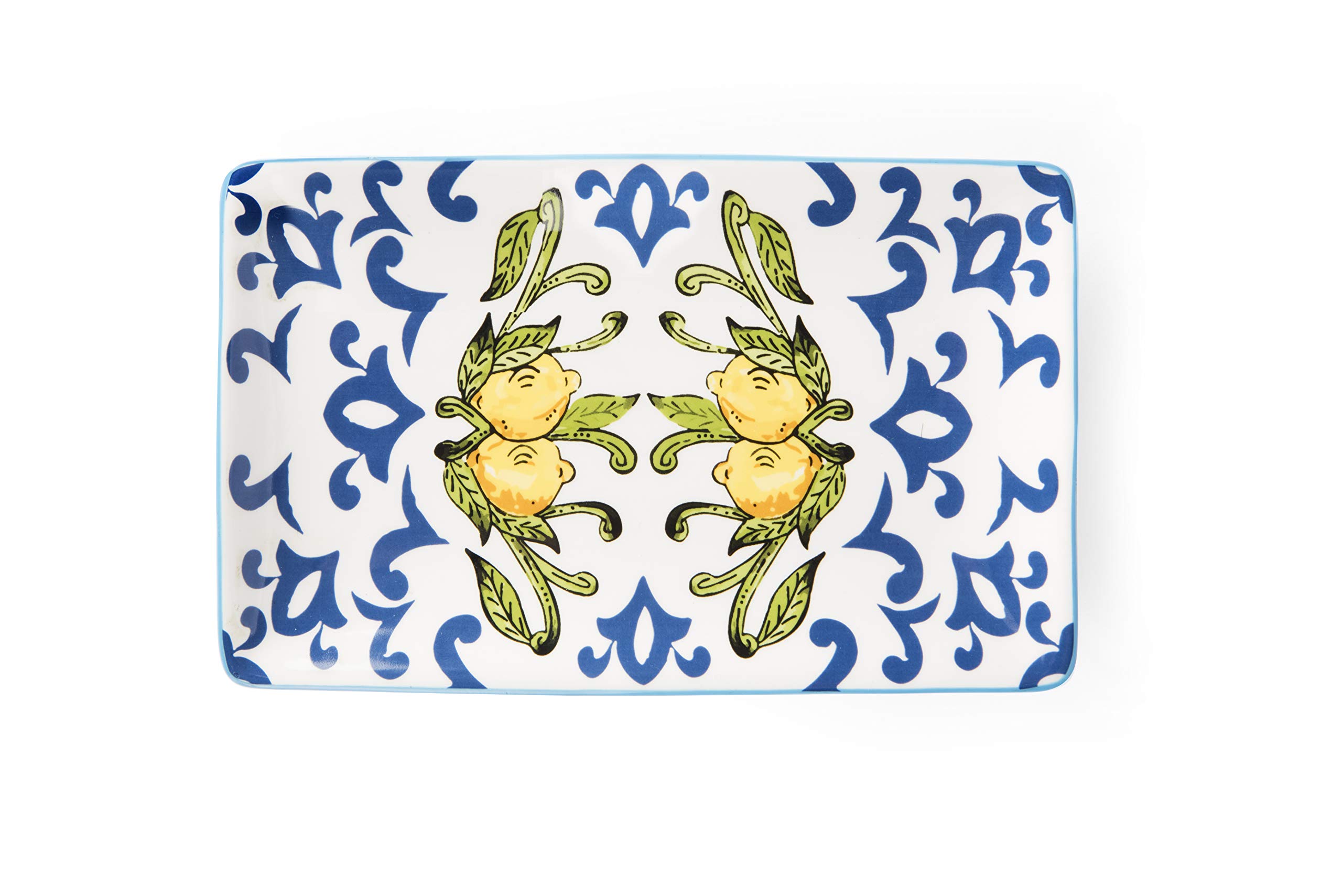 Piatto Amalfi In Ceramica 20x12,5 Cm - Stile Mediterraneo Per Aperitivi E Contorni - Foto 10