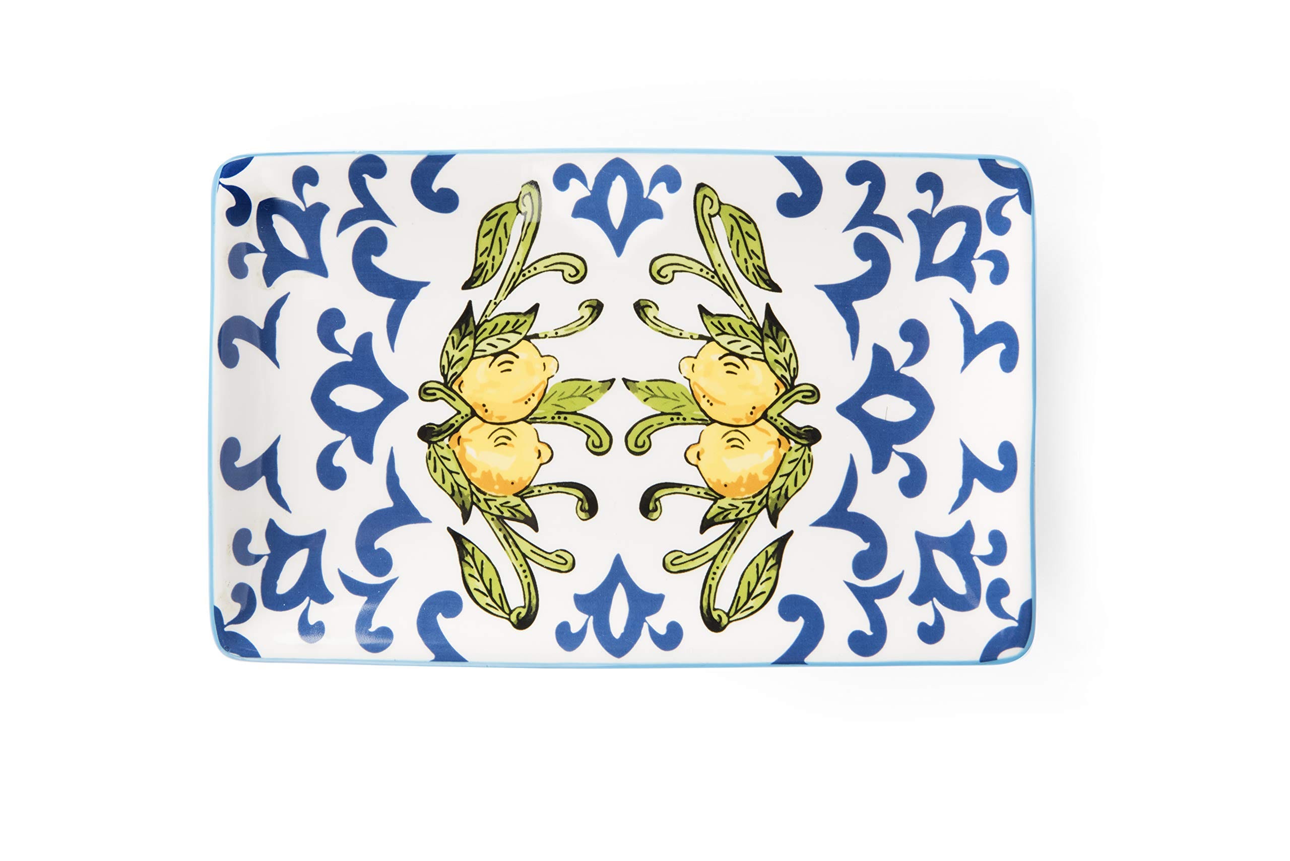 Piatto Amalfi In Ceramica 20x12,5 Cm - Stile Mediterraneo Per Aperitivi E Contorni - Foto 10