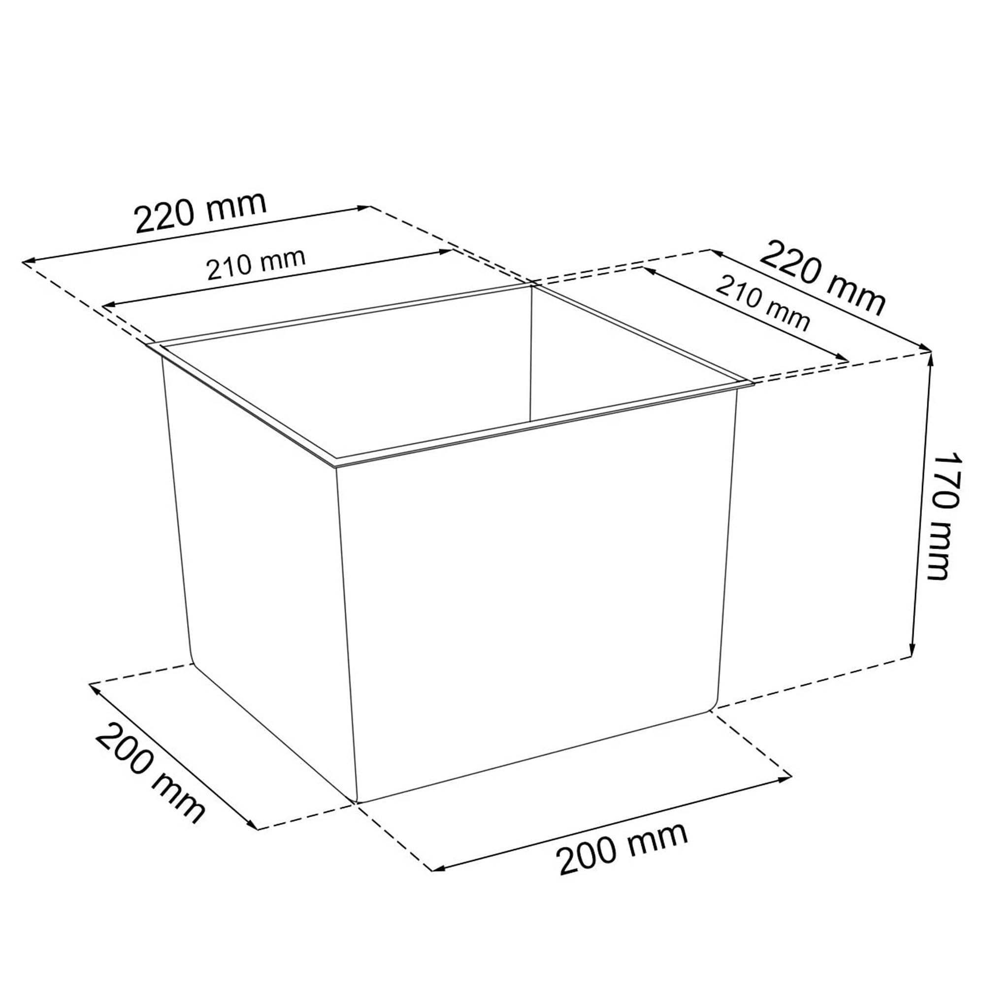 Vaso in plastica antracite alto 16,3L 42 x 22 x 22 cm con serbatoio - 4