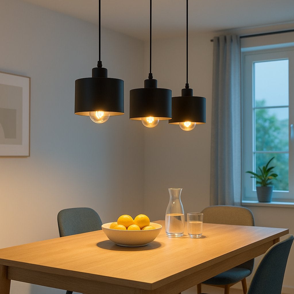 Lampa wisząca sufitowa Elza E27 3-punktowa 100 cm IP20 oprawa czarna MasterLED - 2